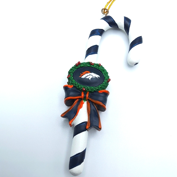Denver Broncos Candy Cane Ornament - Picture 2 of 5